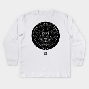 Leo - Geometric Astrology Kids Long Sleeve T-Shirt